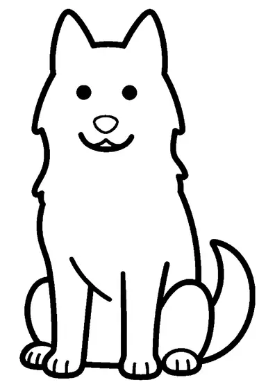 Um grande cão husky sentado perto de uma lanterna de Natal solitária.