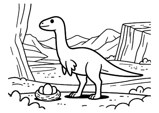 Un Guanlong con cresta ornamental se encuentra al borde de un precipicio rocoso.