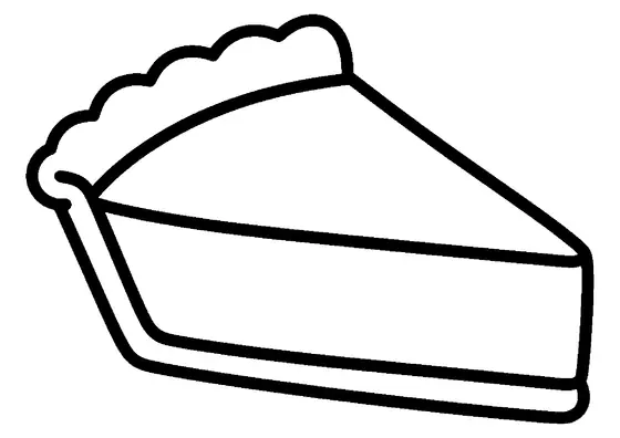 Um grande pedaço de bolo de abóbora com uma base grossa e cobertura.