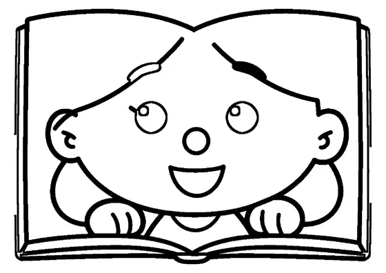 Mãe e menino sentados juntos com um livro aberto grande.