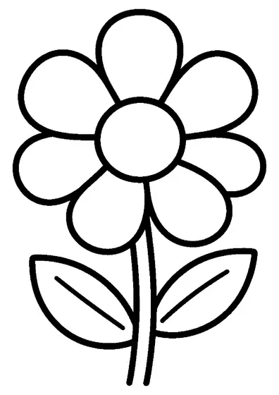 Uma grande flor de papel com pétalas largas e um caule simples.