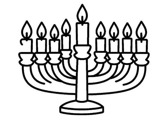 Um candelabro grande com uma base larga, braços curvos e velas.