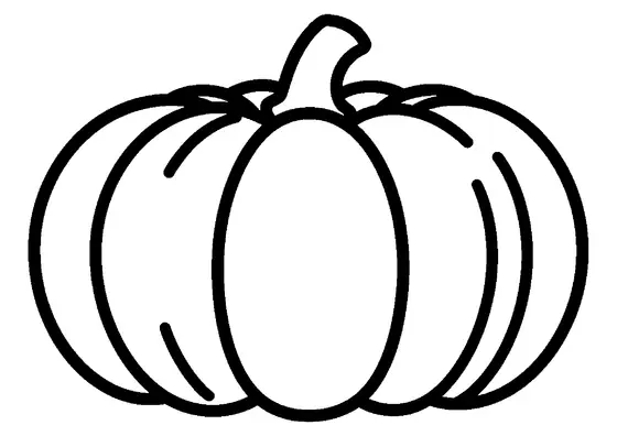 Portavelas bajo con forma de calabaza y una vela gruesa en el centro.