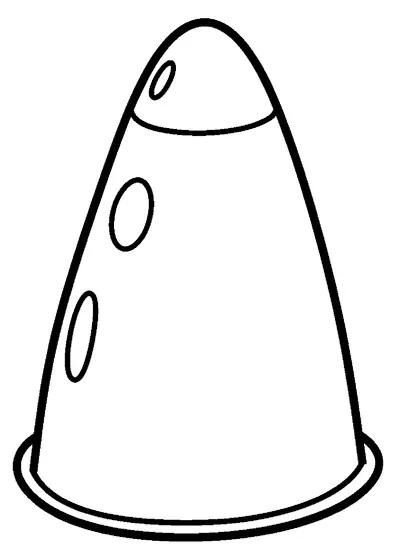 Cápsula espacial redonda con una escotilla ancha y escudo térmico.