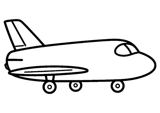 Avión espacial con cabina de pilotos, alas cortas y tren de aterrizaje.