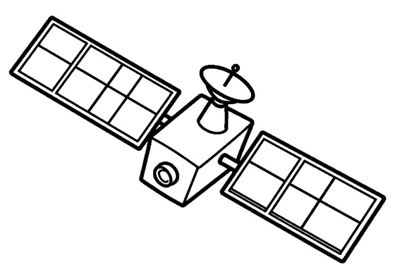 Satélite meteorológico con sensor en forma de disco, paneles y antenas laterales.