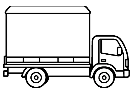Transportador bajo con plataforma plana, ruedas anchas y cabina pequeña.