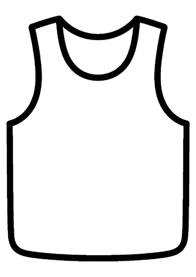Luźna kamizelka sportowa bez numerów, liter i logotypów.