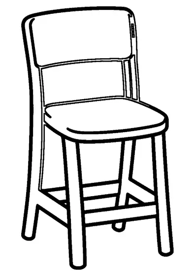 Una silla deportiva alta con asiento ancho junto a la línea de la cancha.