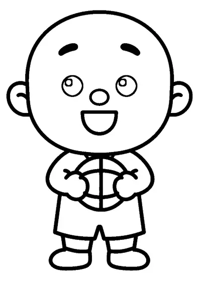 Un pequeño pasador sonriente, de frente, sostiene un balón de fútbol contra el pecho.