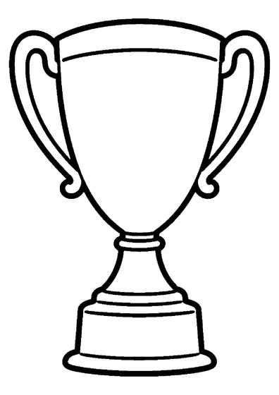 Un gran trofeo deportivo con copa ancha, asas y base.