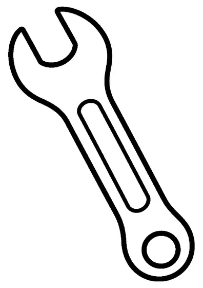 A large flat wrench tool with no text.