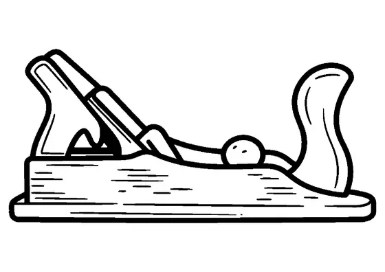 A large hand plane tool used on wooden toys.
