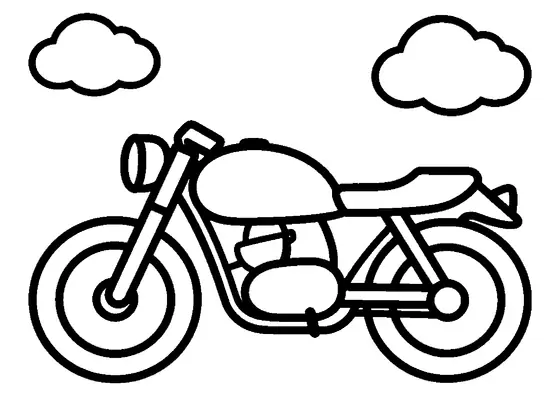 Motociclista cafe racer lateralmente, farol redondo e guidão baixo.