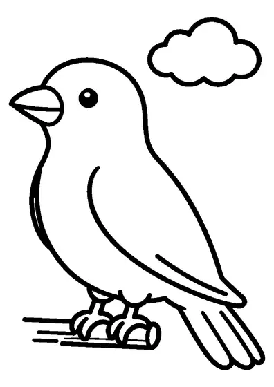 Side view of a parrot with a curved beak, round eye, folded wing, and long tail perching on a wooden bar.