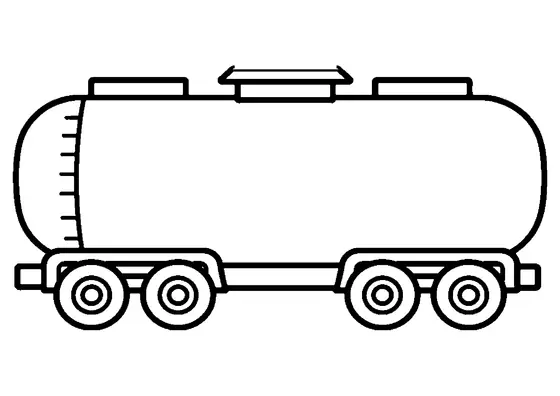 Bulky cement train car with a rounded tank, top hatch, and wheels.