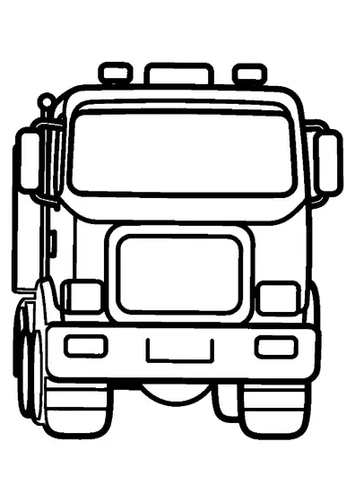 A rail rescue vehicle with a tall cabin, headlights, and sturdy bumpers.