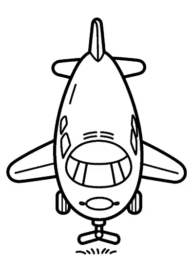 O Kroplolot, um veículo voador com forma de gota, desce sobre a relva, com grandes janelas e um rotor, pronto para colorir.