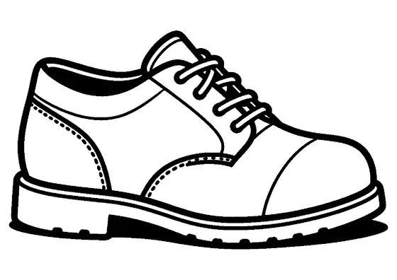 A shoe on a shoe last featuring a thick sole, wide tongue, and laces.