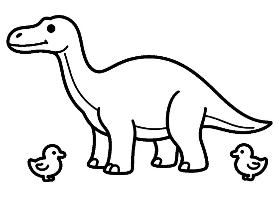 Edmontosaurus in piedi di tre quarti su quattro zampe con il caratteristico becco d'anatra.