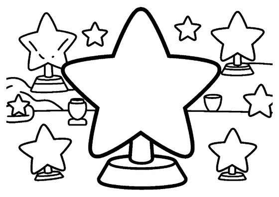 A large star mounted on a base of broad flower petals.