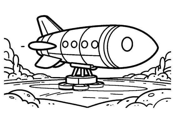 Eine Rakete fliegt über die Geysire eines Eismondes neben einem großen Messmodul.