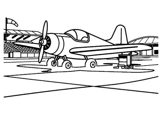 An aerobatic plane stands at an airshow field beside a barrel and a maintenance cart.