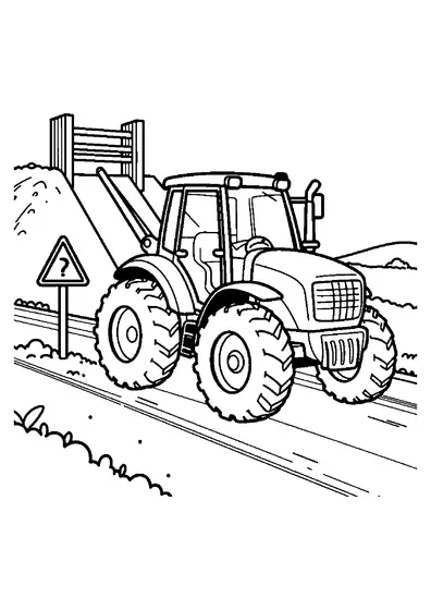 Ein Traktor mäht mit einem langen Ausleger das Gebüsch am Ufer eines Teiches.