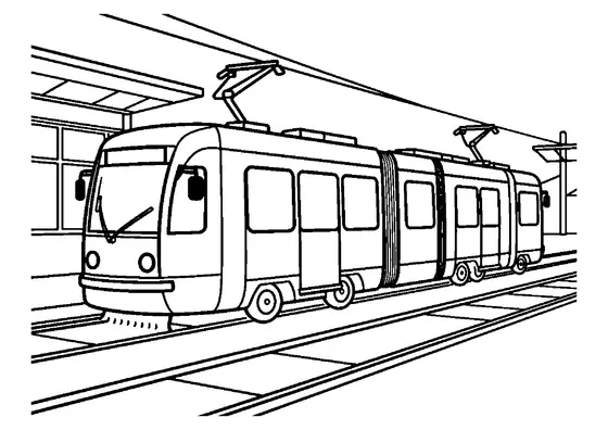 Eine Arbeitsstraßenbahn mit Schneebürste und Streugutbehälter steht in einem verschneiten Betriebshof.
